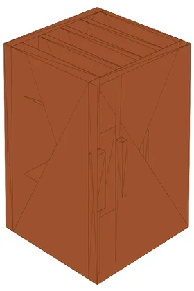 TruStile TMUN4000 alternative — Estate Millwork 4-panel flat panel door in Mahogany